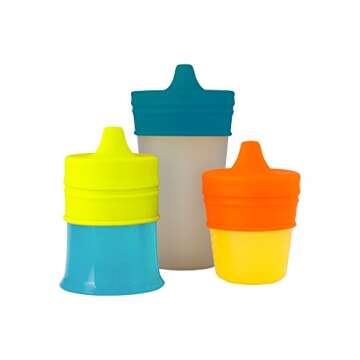 Boon Snug Sippy Lids - Adjustable Spill-Proof Solution