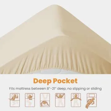 MATBEBY Full Size Mattress Pad - Cooling Breathable Mattress Topper, Quilted Fitted Mattress Protector, Pillow Top Mattress Cover with 8-21" Deep Pocket, Soft, Machine Washable, Beige, 54x75 Inches