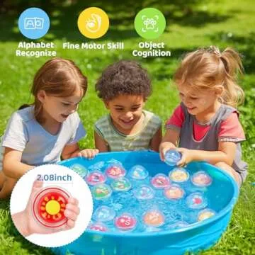 JoyCat Toddler Bath Toys, 26pcs Letters Alphabet Bathtub Learning Set, Floating Pool Games for Toddlers Kids 2 3 4 5 Years Old,Preschool Homeschool Supplies