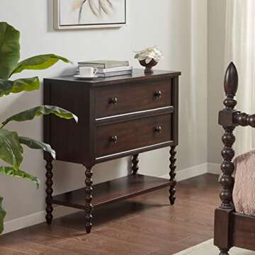 MADISON PARK SIGNATURE Beckett Accent Storage Cabinet for Living Room Accent Chest with 2 Drawers & ...
