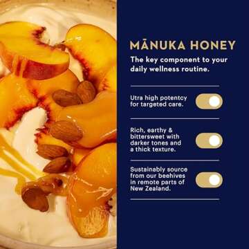 Manuka Health UMF 16+/MGO 573+ Manuka Honey - Potent Superfood from New Zealand