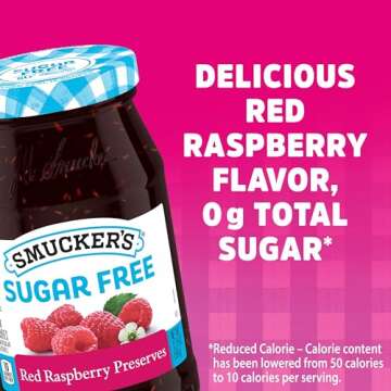 Smucker's Sugar Free Red Raspberry Preserves, 12.75 Ounces
