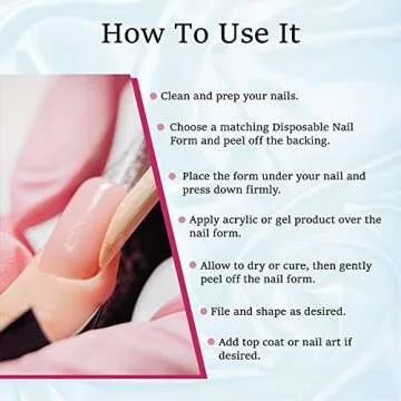 Mia Secret Multistilo 500 PCS - Nail Extension Tips, Nail Forms for Acrylic Nails, Acrylic Nail/UV Gel Nail Extension Forms - Guide Stickers for Nails