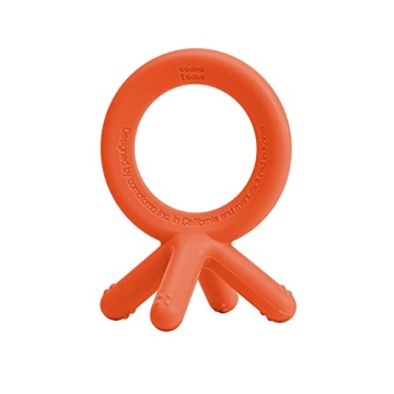 Comotomo Silicone Baby Teether Orange - Perfect for Infants