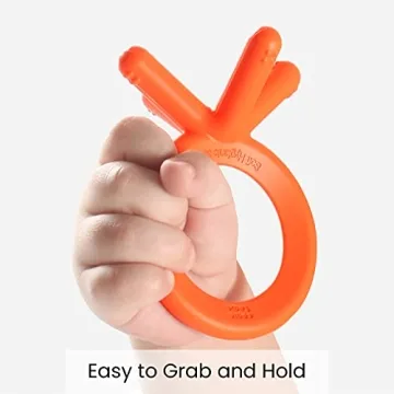 Comotomo Silicone Baby Teether Orange - Perfect for Infants