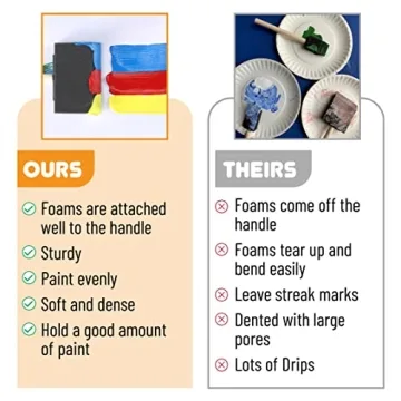 Bates 20-Pack Foam Paint Brushes Set for Flawless Painting