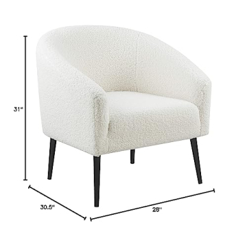 Meridian Barlow Contemporary Faux Sheep Skin Chair 30.5" W