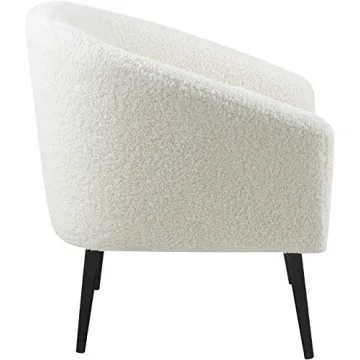 Meridian Barlow Contemporary Faux Sheep Skin Chair 30.5" W