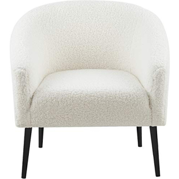 Meridian Barlow Contemporary Faux Sheep Skin Chair 30.5" W