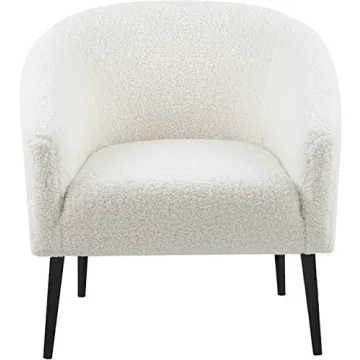 Meridian Barlow Contemporary Faux Sheep Skin Chair 30.5" W