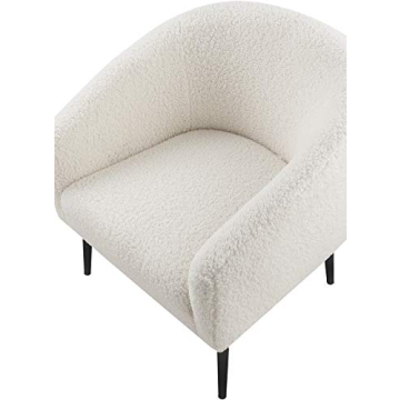 Meridian Barlow Contemporary Faux Sheep Skin Chair 30.5" W
