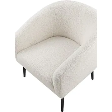 Meridian Barlow Contemporary Faux Sheep Skin Chair 30.5" W