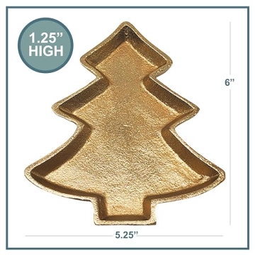 Gold Christmas Tree Tray - Perfect Holiday Serving Dish