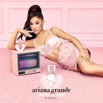 Ariana Grande Thank U Next Eau de Parfum – Floral Gourmand Musk Fragrance for Women – Women's Perfume with Notes of Coconut, Macaroon Sugar & Wild Raspberry – 1.7 Fl Oz