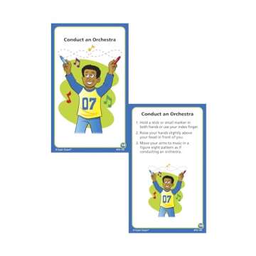 Super Duper Publications | Upper Body and Core Strength Fun Deck | Occupational Therapy Flash Cards | Gross Motor Movement Activity | Educational Learning Materials for Children