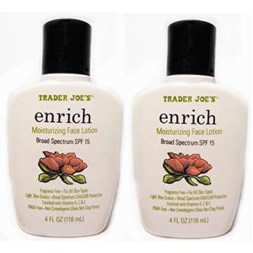 Trader Joe's Enrich Moisturizing Face Lotion Pack of 2