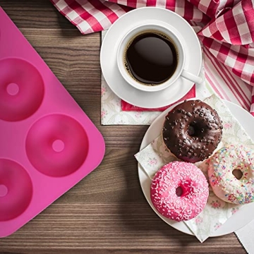 homEdge Silicone Donut Molds 3-Pack for Fun Baking