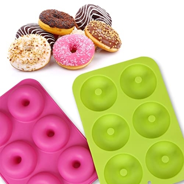 homEdge Silicone Donut Molds 3-Pack for Fun Baking