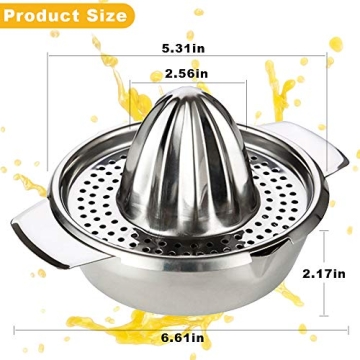 Vanleonet Stainless Steel Manual Citrus Juicer for Easy Juicing