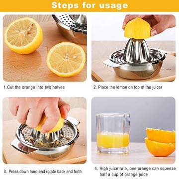 Vanleonet Stainless Steel Manual Citrus Juicer for Easy Juicing