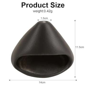 Yawlsow Palo Santo Holder Burner, Charcoal Bakhoor Incense Burner,Smudge Bowl,Sage Holder,Ash Catcher for Meditation Zen Decor (Black)