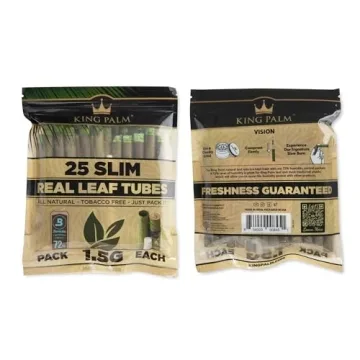 King Palm Natural Pre Rolled Slim Leaf Cones Pack of 25