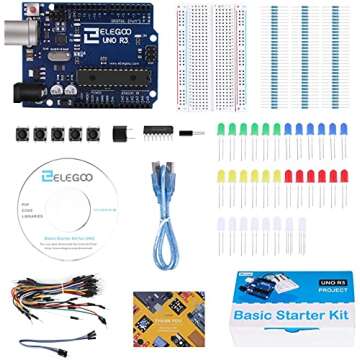 ELEGOO UNO Project Basic Starter Kit with Tutorial and UNO R3 Compatible with Arduino IDE