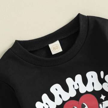 Thorn Tree Toddler Boys Girls Clothes Mama's Valentiens Sweatshirt Long Pants Spring Winter Unisex Baby Outfits