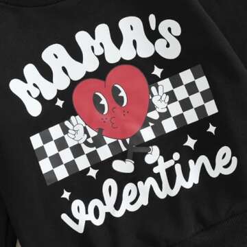 Thorn Tree Toddler Boys Girls Clothes Mama's Valentiens Sweatshirt Long Pants Spring Winter Unisex Baby Outfits