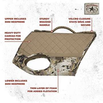 Rig'Em Right Waterfowl Bloodline Elite Dog Vest – Comfortable 3mm Neoprene Construction