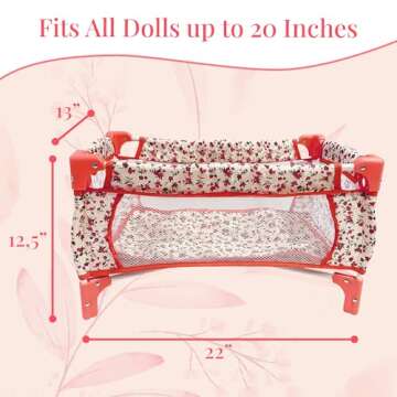 Baby Crib Set for Little Girls - Perfect for Dolls