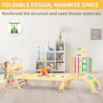 7-in-1 Extra Large Pikler Triangle Set for Kids
