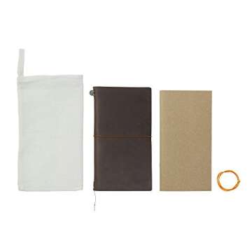 Midori Traveler's Notebook Leather Bundle Set - Regular Size Brown