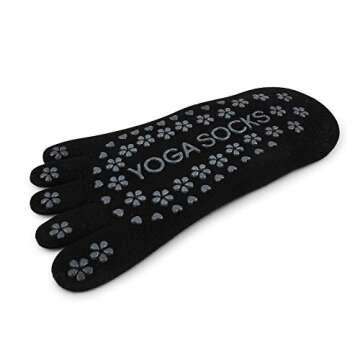 Yoga Five Toe Socks Half Toe Socks For Women Pilates, Fitness, Dance, Indoor Exercises with Anti-Skid Grips, Toe Socks 3colors(xa), One Size