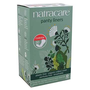 Natracare Panty Liners Curved 30 Count (6 Pack)