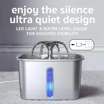 Veken Stainless Steel Pet Fountain Award Winner, 95oz Large Capacity