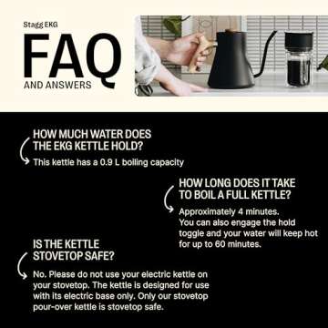 Fellow Stagg EKG Electric Gooseneck Kettle - Pour-Over Coffee and Tea Kettle - Stainless Steel Boiler - Quick Heating Electric Kettles for Boiling Water - Matte Black With Maple Handle