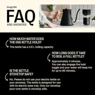 Fellow Stagg EKG Electric Gooseneck Kettle - Pour-Over Coffee and Tea Kettle - Stainless Steel Boiler - Quick Heating Electric Kettles for Boiling Water - Matte Black With Maple Handle