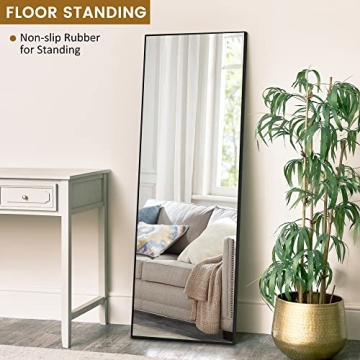 PexFix Full Body Mirror with Black Frame, 43"×16"