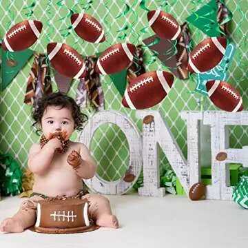 FRIDAY NIGHT Super Football Bowl 30pcs Hanging Swirl Decorations for Touchdown Sports Theme Party Game Day Birthday Supplies