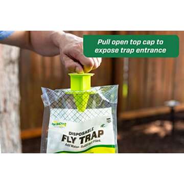 RESCUE! Outdoor Disposable Fly Trap, Green, 2 Pack