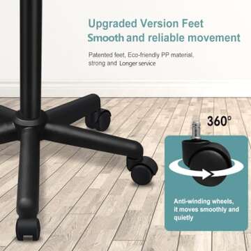 Adjustable Salon Tray on Wheels - Durable and Mobile