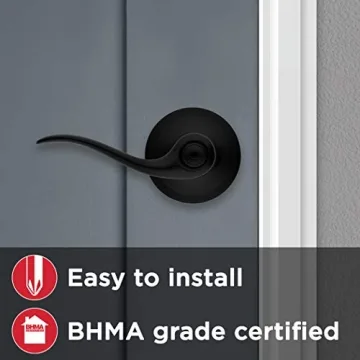 Kwikset Tustin Matte Black Privacy Door Handle Upgrade