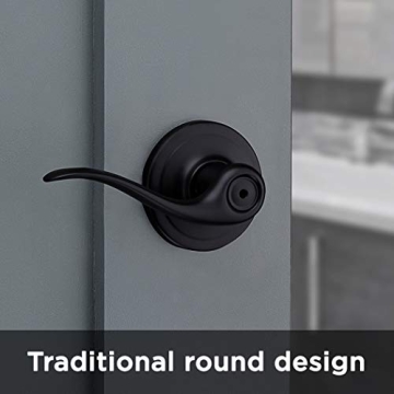 Kwikset Tustin Matte Black Privacy Door Handle Upgrade