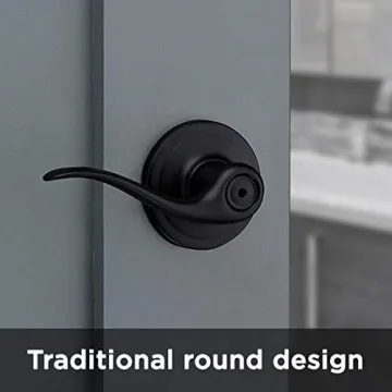 Kwikset Tustin Matte Black Privacy Door Handle Upgrade