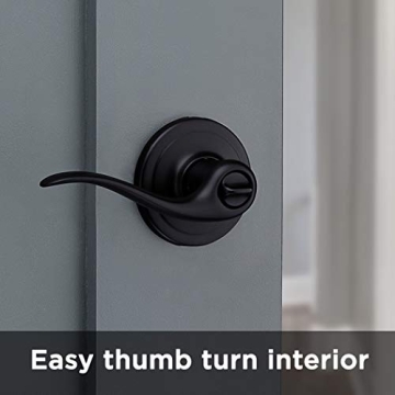 Kwikset Tustin Matte Black Privacy Door Handle Upgrade