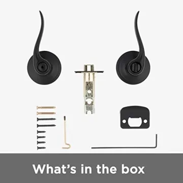 Kwikset Tustin Matte Black Privacy Door Handle Upgrade