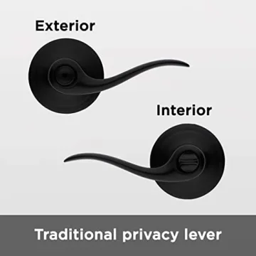 Kwikset Tustin Matte Black Privacy Door Handle Upgrade