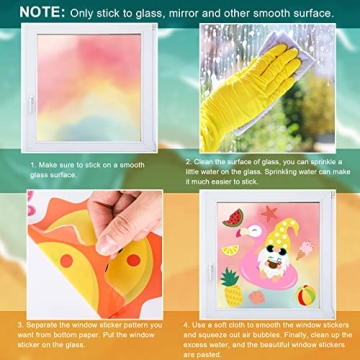 Vibrant Summer Window Clings for Fun Family Decor