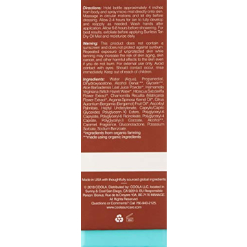 Natural COOLA Organic Self Tanner for Sun-Kissed Skin